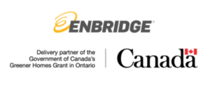 Enbridge Gas. delivery partner of the Government of Canada's Greener Homes Grant in Ontario. The Government of Canada Logo.